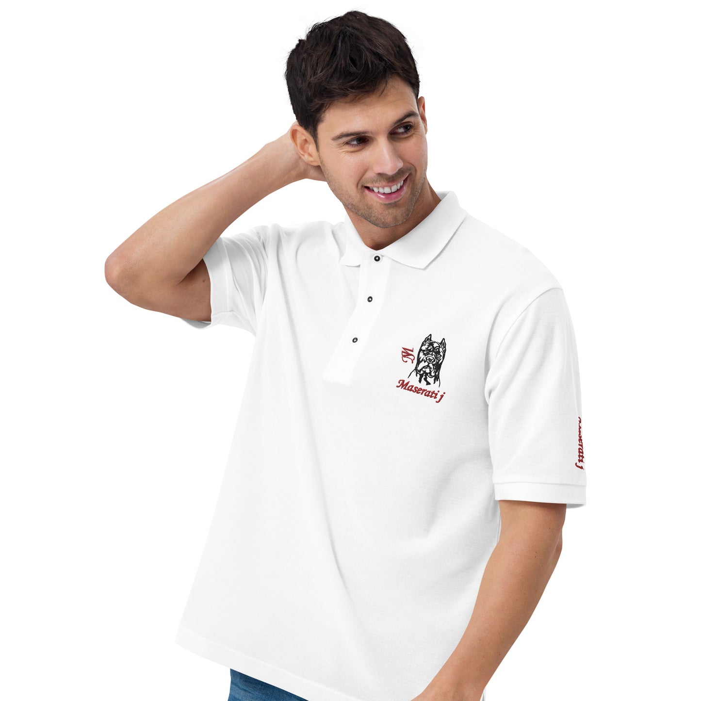 Maserati J Men's White Premium Polo