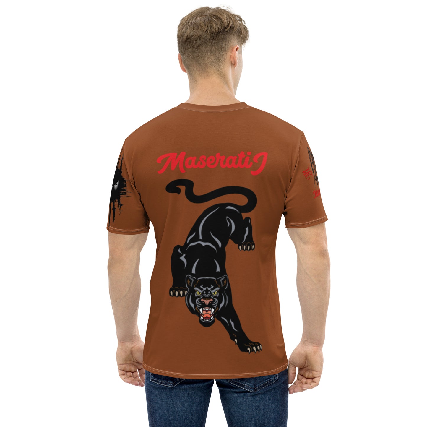 Maserati J Men's Black Cat  t-shirt