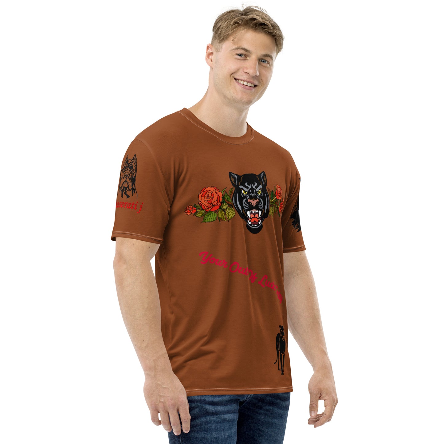 Maserati J Men's Black Cat  t-shirt