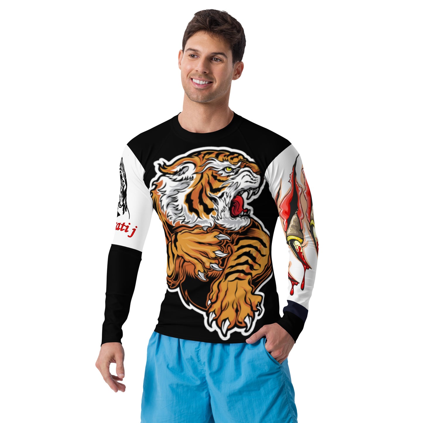 Maserati J Men's tiger Rash Guard