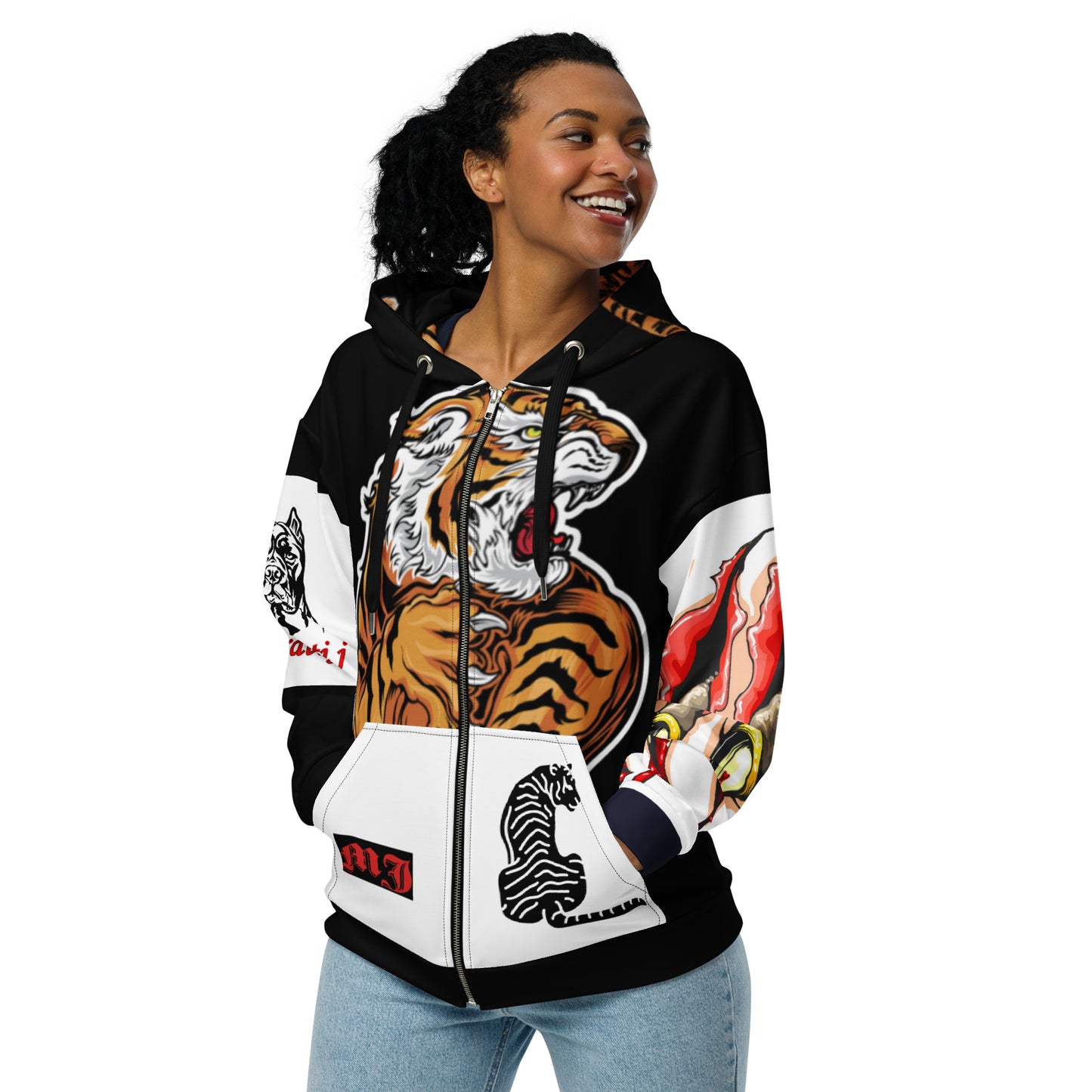 Maserati J tiger Unisex zip hoodie