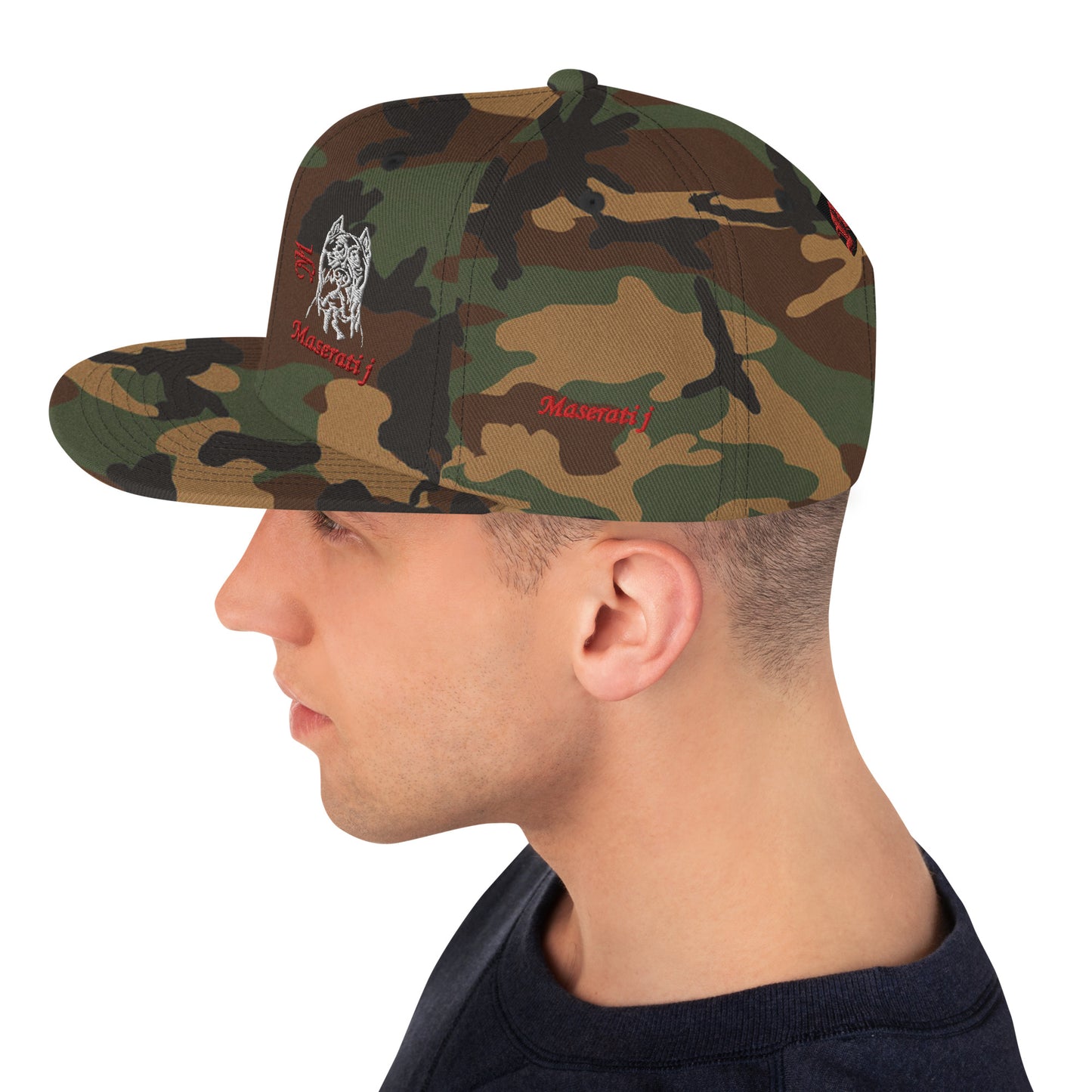 Maserati J Army fatigue Snapback Hat