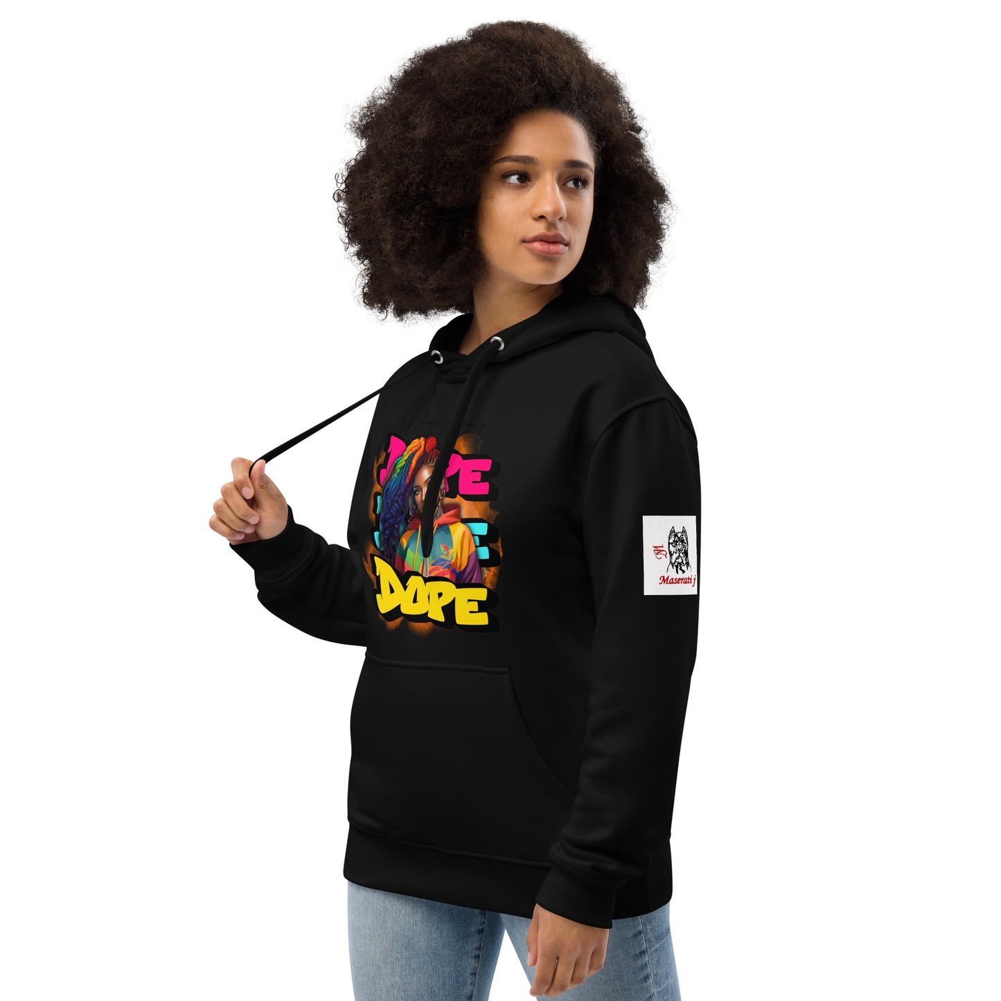 Maserati J Premium Colorful Black Beauty eco hoodie