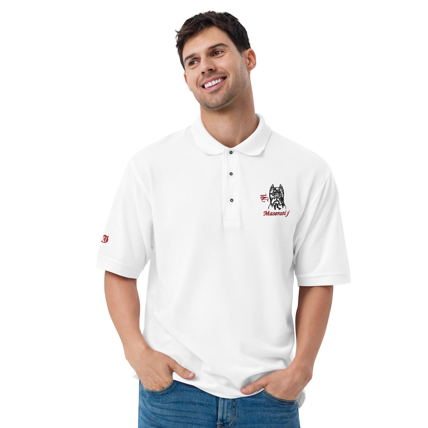 Maserati J Men's White  Premium Polo