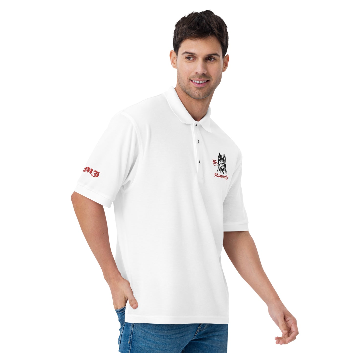 Maserati J Men's White  Premium Polo